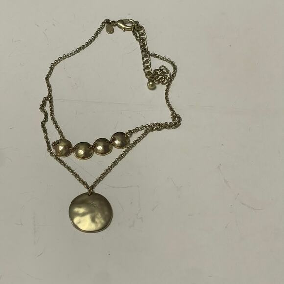 Chico's gold tone multi strand necklace signed costume jewelry pendant - Picture 8 of 15